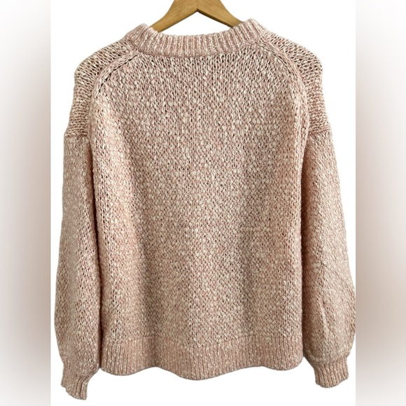 Madewell Women’s Marled Blush Baez Pullover Sweater Wool Alpaca Loose Knit Small - Picture 2 of 6